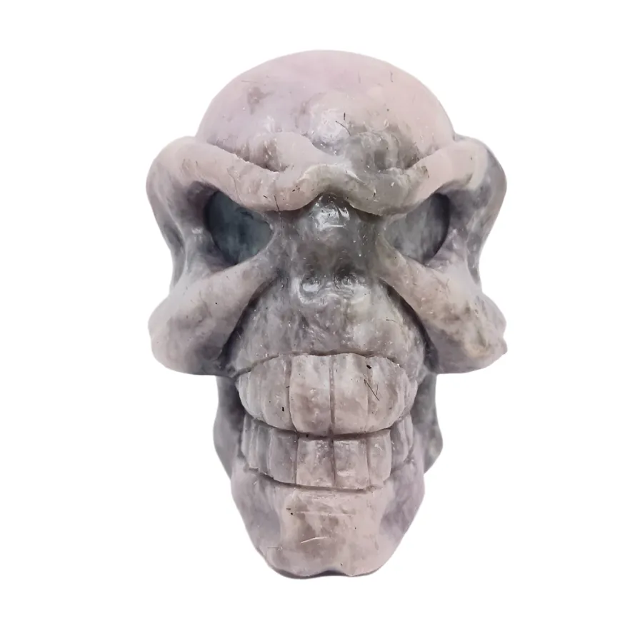 380G Lepidolite Crystal Masked Skull