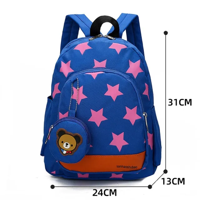 3pcs/set School Bags For Girls Women Backpack School Bags Star Backpack