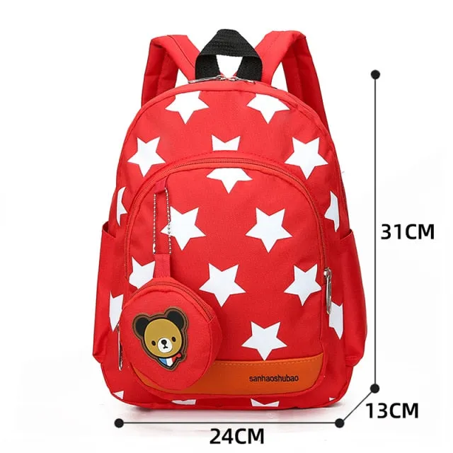 3pcs/set School Bags For Girls Women Backpack School Bags Star Backpack