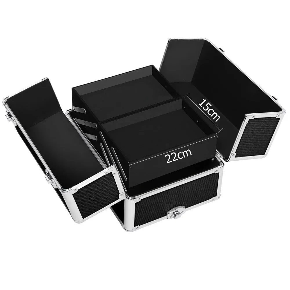 7 in 1 Portable Cosmetic Beauty Makeup Trolley - Black