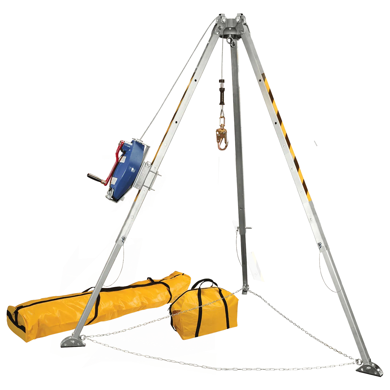 7508-8' Confined Space Tripod System with 60' Galvanized Steel SRL-R