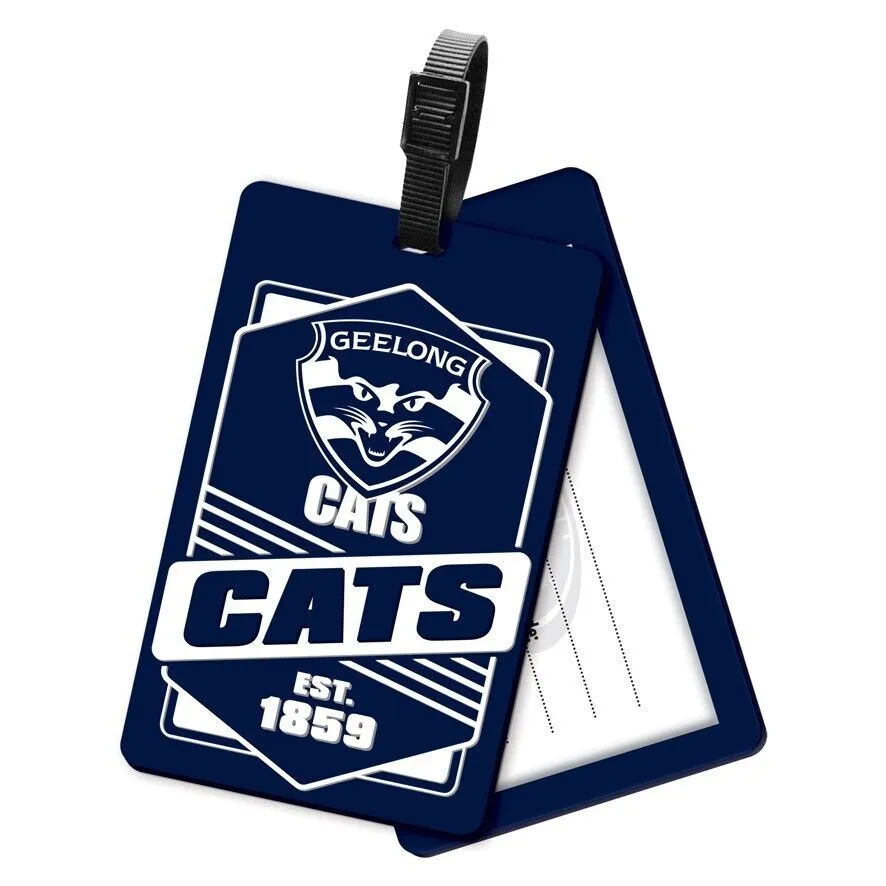 AFL Rubber Bag Tag - Geelong Cats - School Travel Work