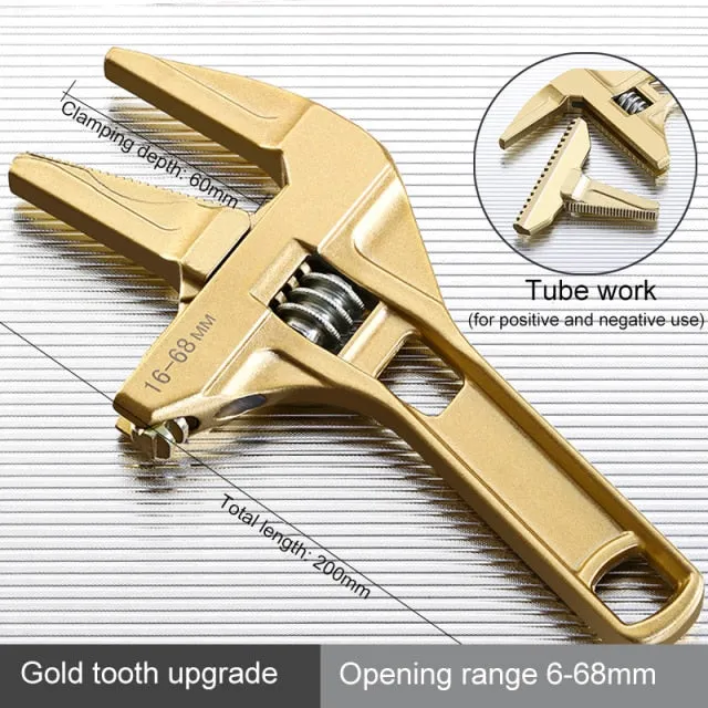 Aluminium Universal Adjustable Wrench Tool