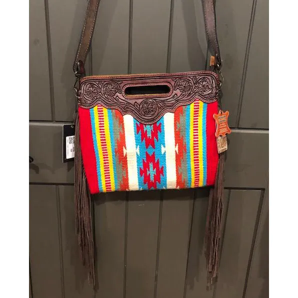 American Darling Aztec Blanket Purse w/ Fringe