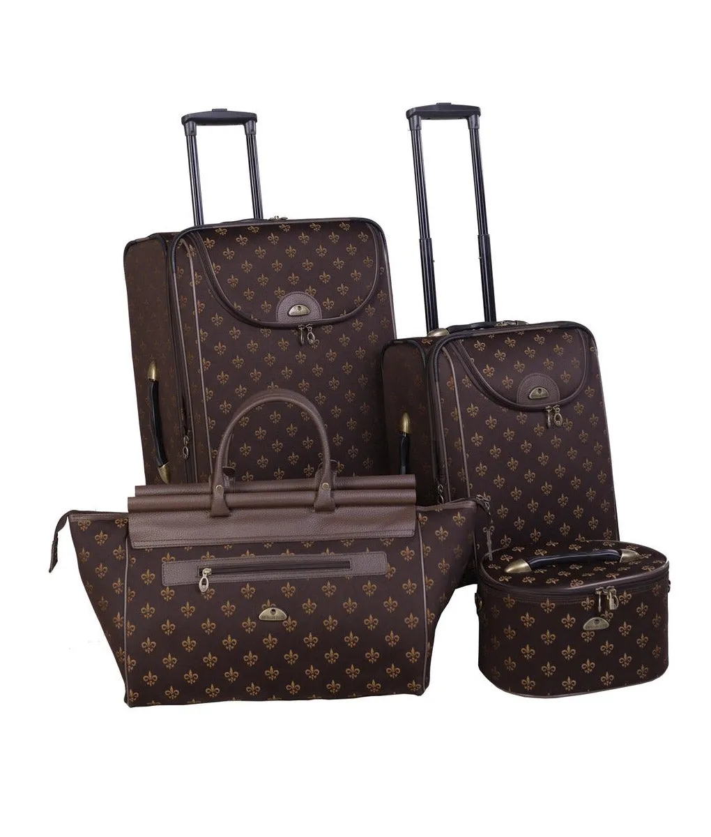 American Flyer Fleur De Lis 4-Piece Luggage Set