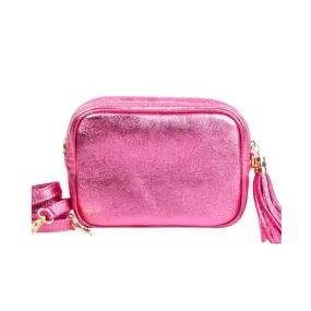 Bag Foiled Crossbody -Fuchsia