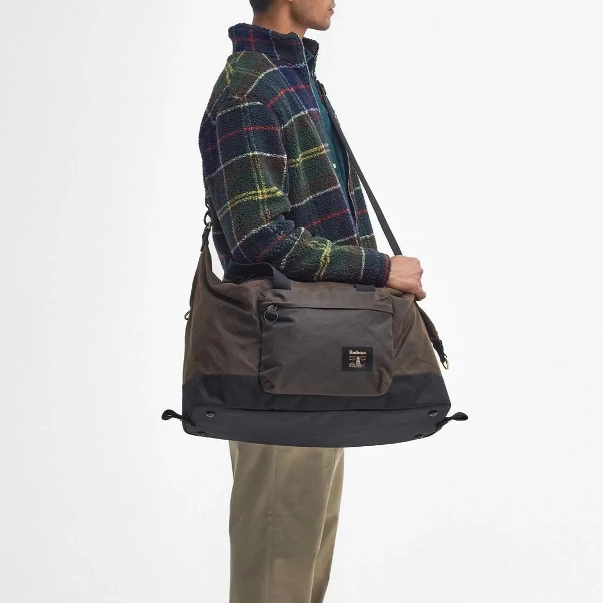 Barbour Field Wax Holdall in Olive/Black