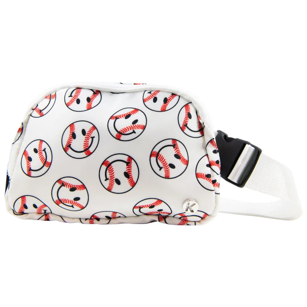 Baseball Happy Face Wholesale Belt Bag