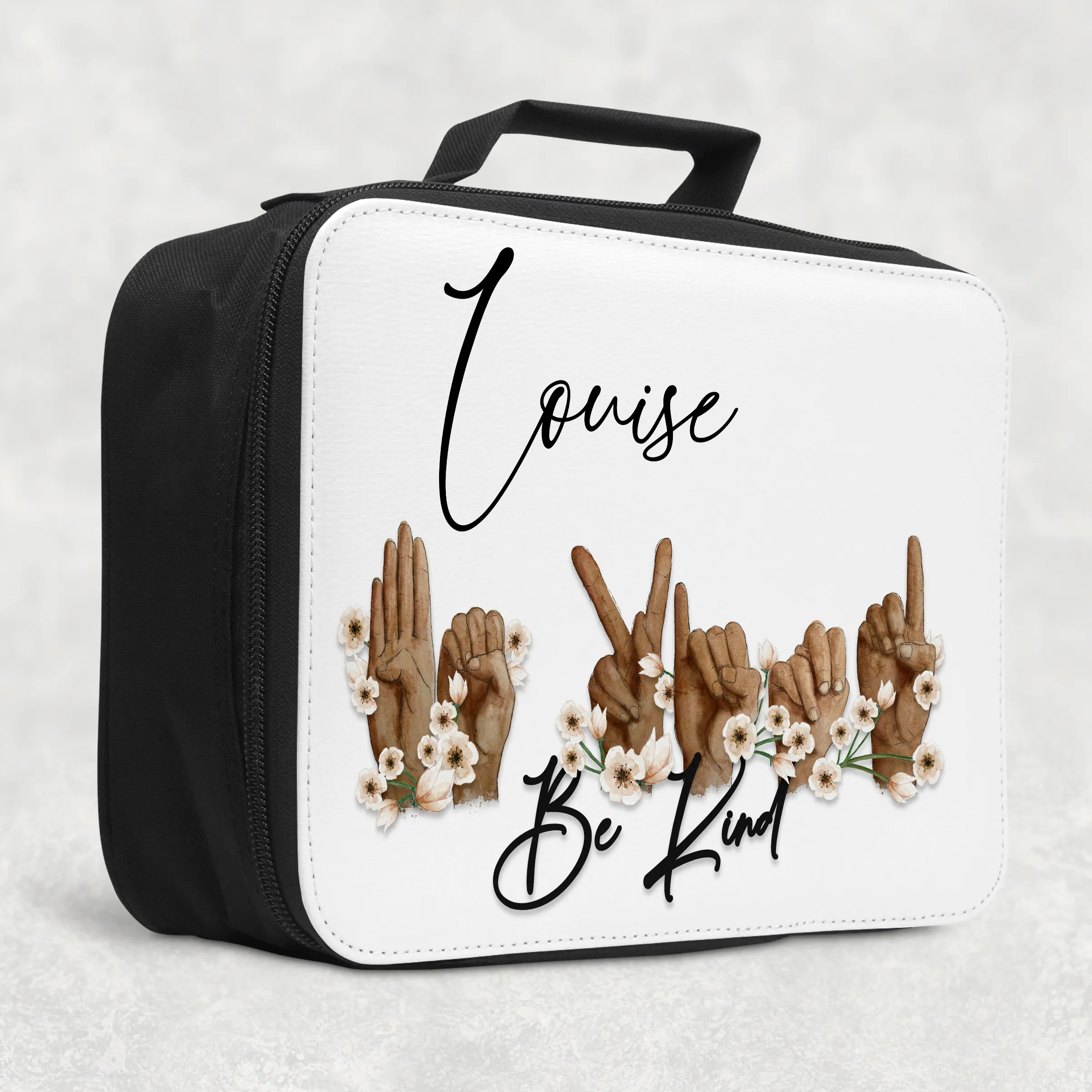 Be Kind Sign Language Personalised Insulated Lunch Bag