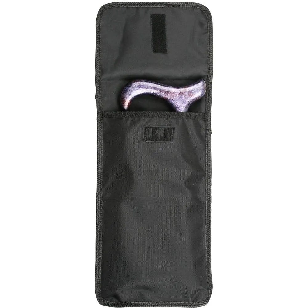 Black Folding Cane Pouch Bag: Compact & Portable Storage