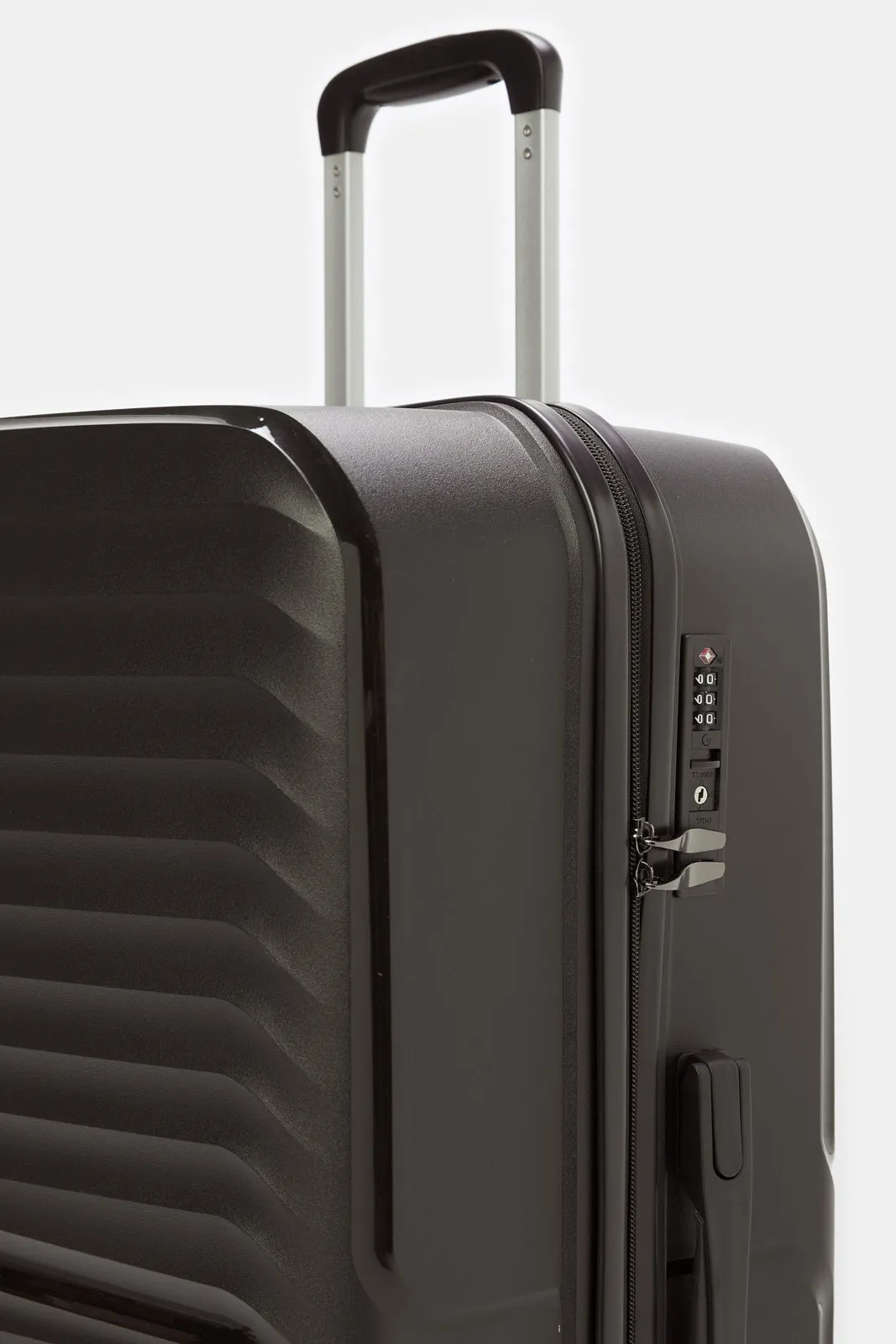 Black Hard Pp Trolley Luggage (24 Inch)