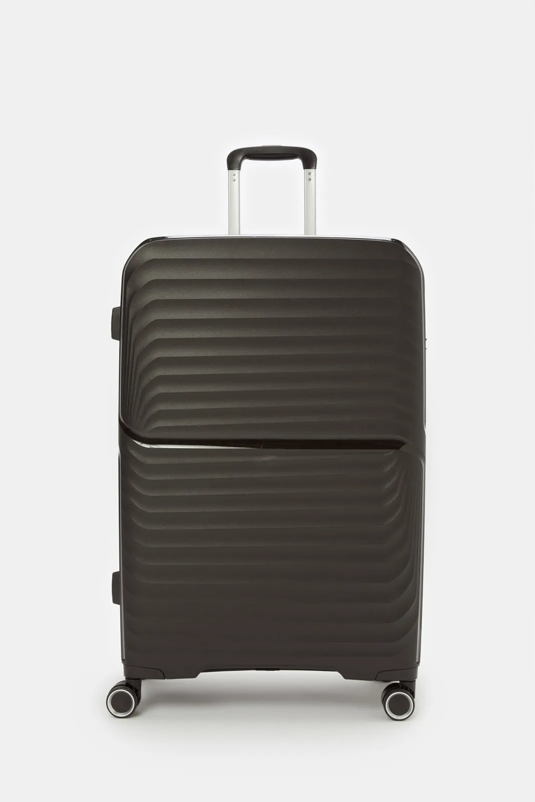 Black Hard Pp Trolley Luggage (24 Inch)