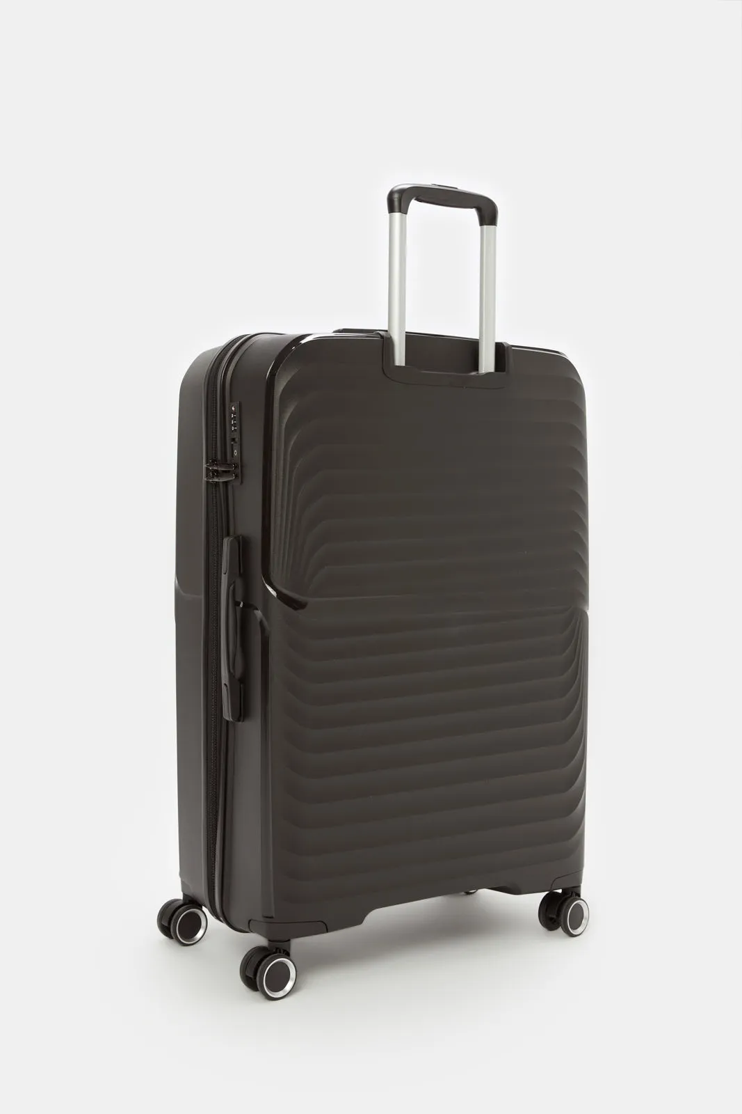 Black Hard Pp Trolley Luggage (24 Inch)