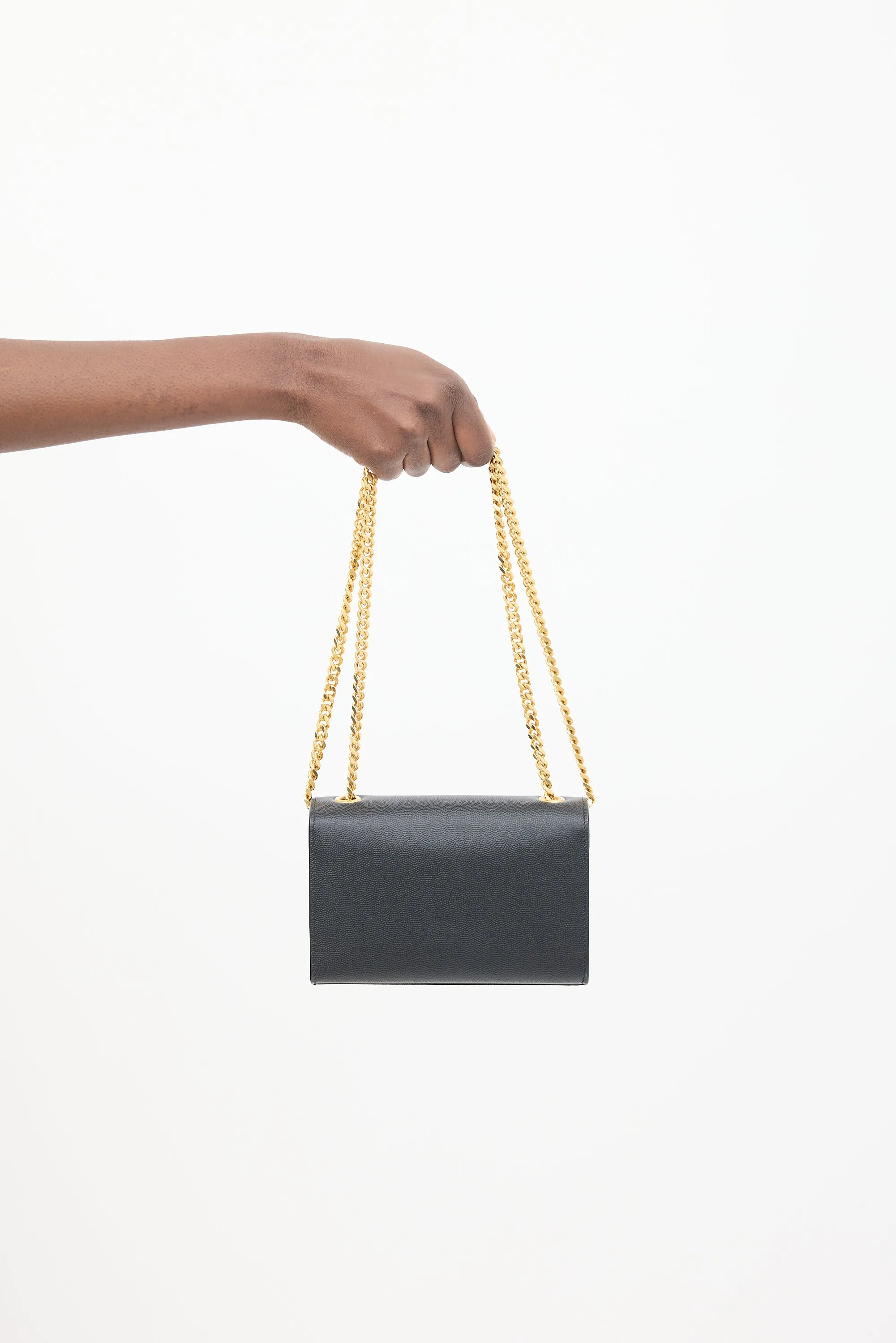 Black Leather Small Kate Bag