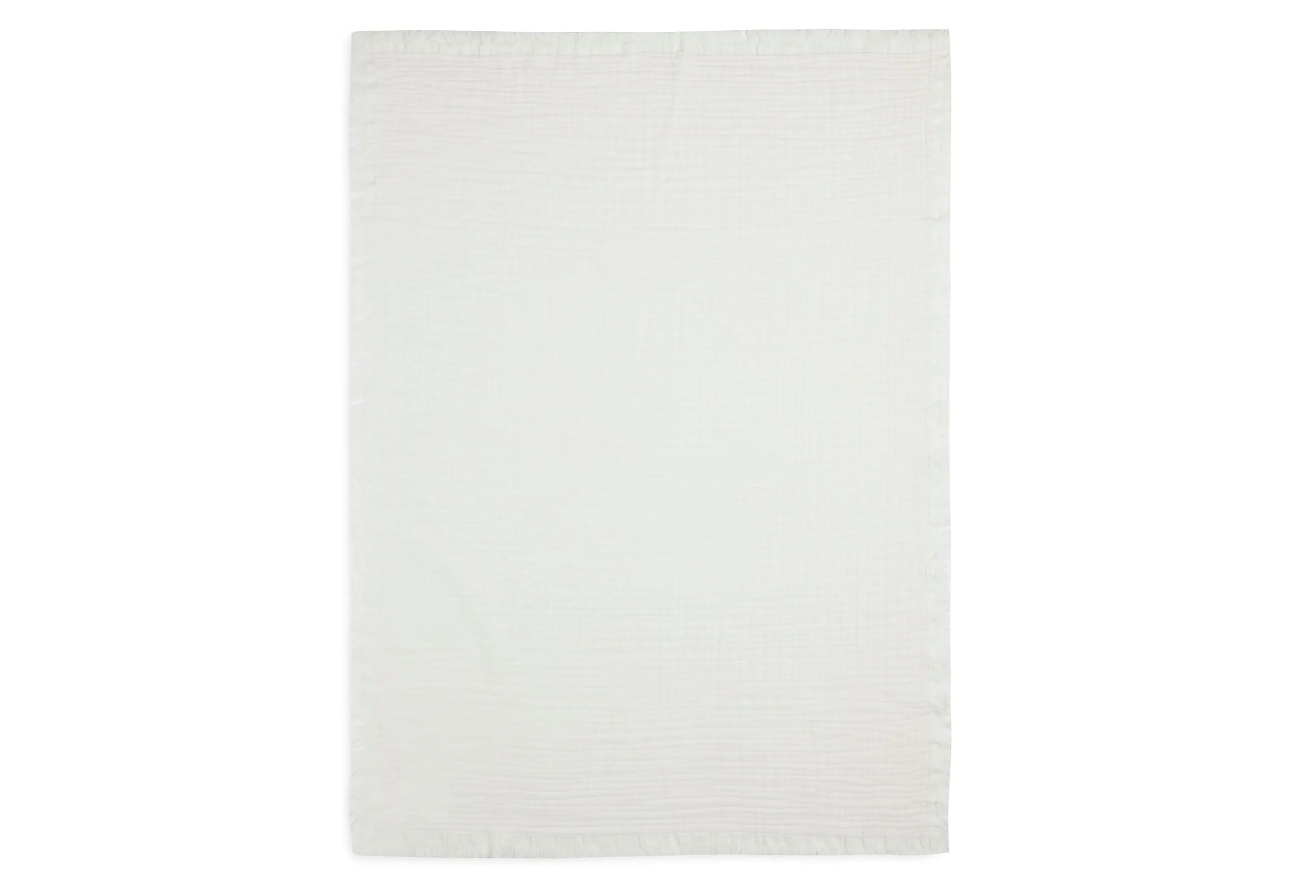 Blanket Cradle Muslin Fringe 75x100cm - Ivory