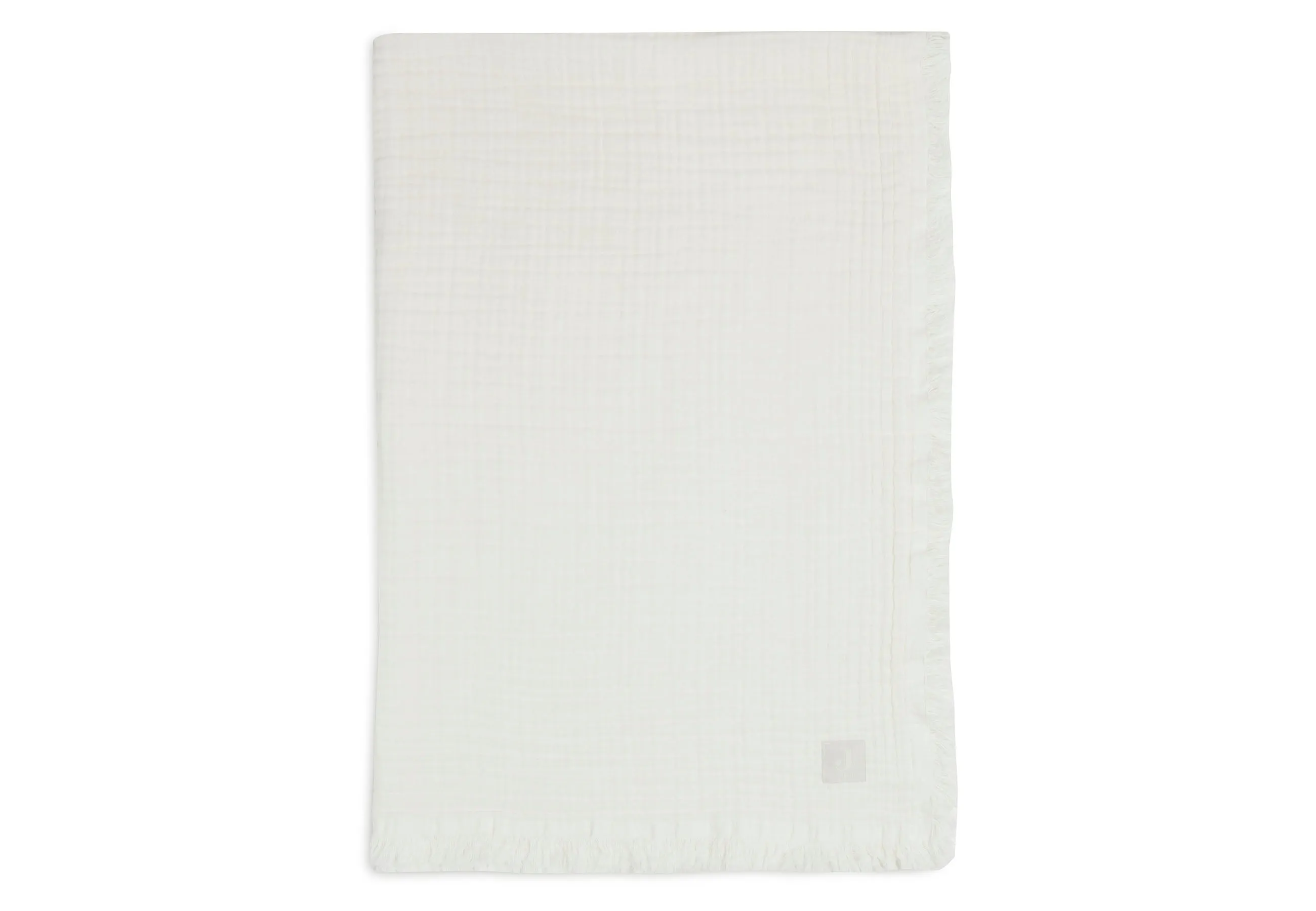 Blanket Cradle Muslin Fringe 75x100cm - Ivory