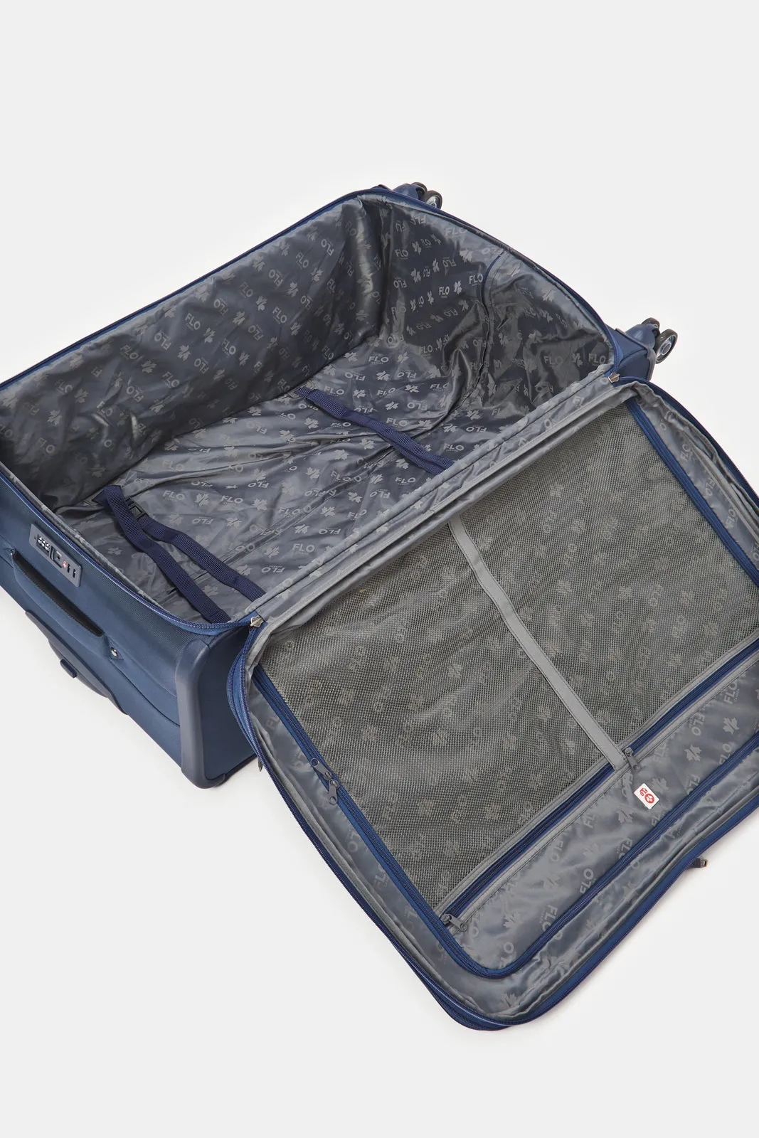 Blue Soft Trolley Luggage (24 Inch)