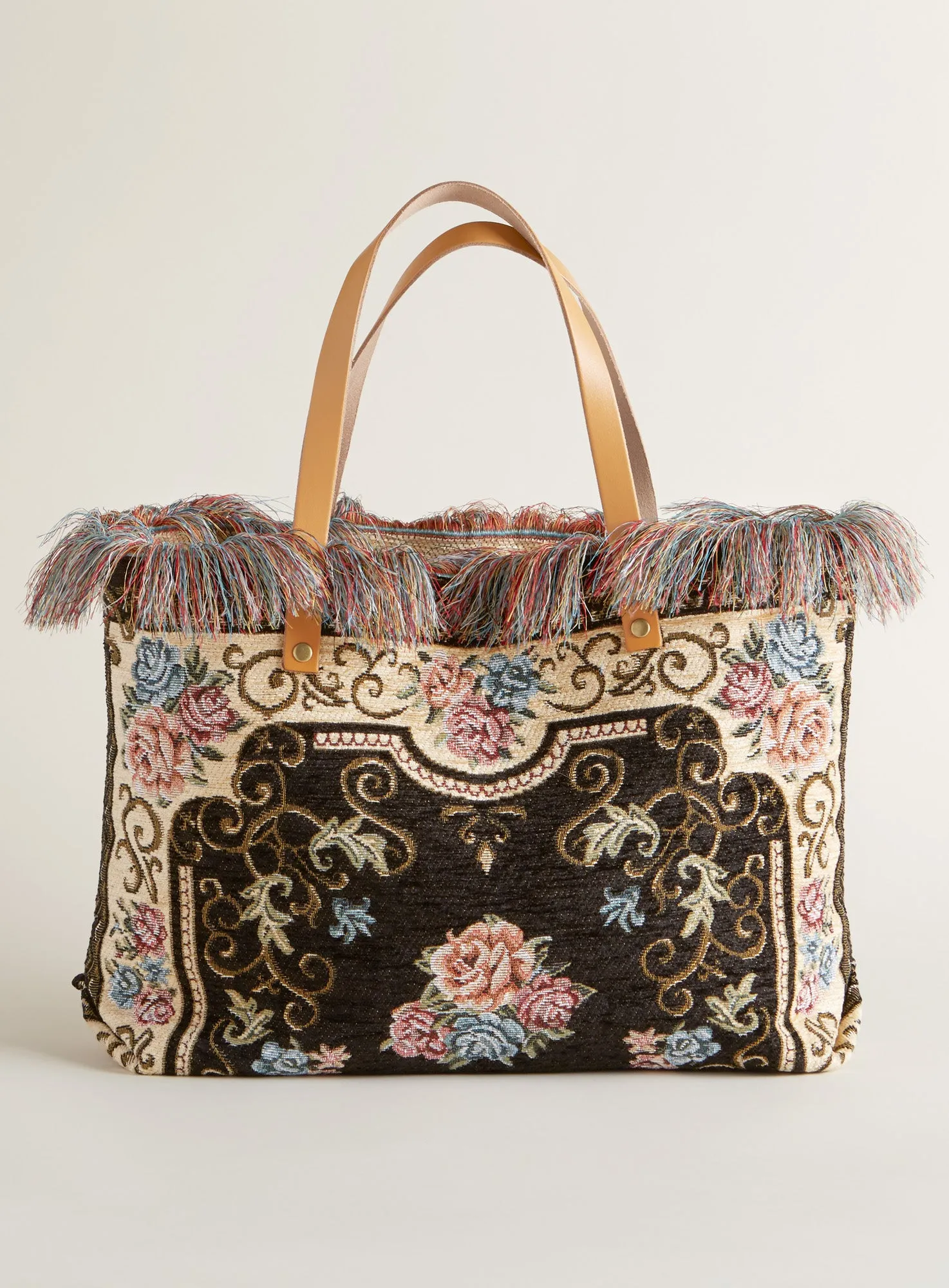 Boho Fringe Tapestry Bag