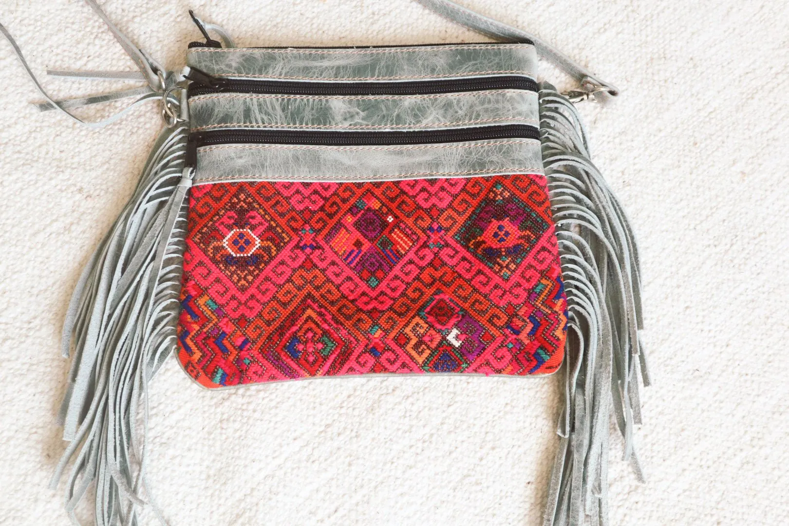 Boho Tassel Leather Bag