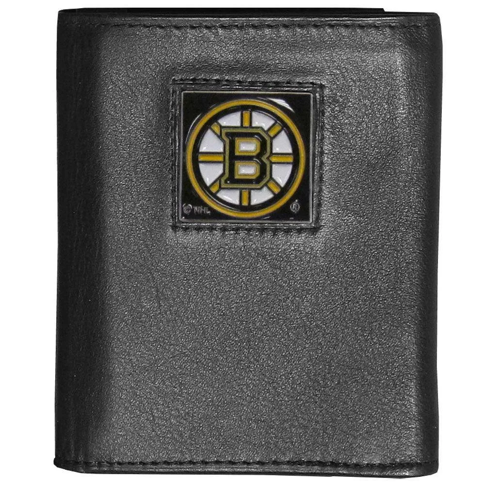 Boston Bruins® Deluxe Leather Tri-fold Wallet