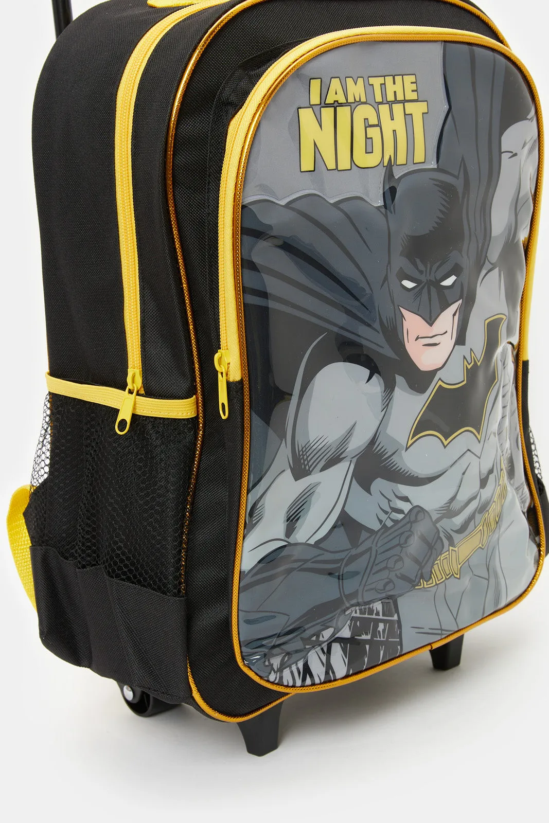 Boys Black And Mustard Batman Print Trolley Set (5 Piece)