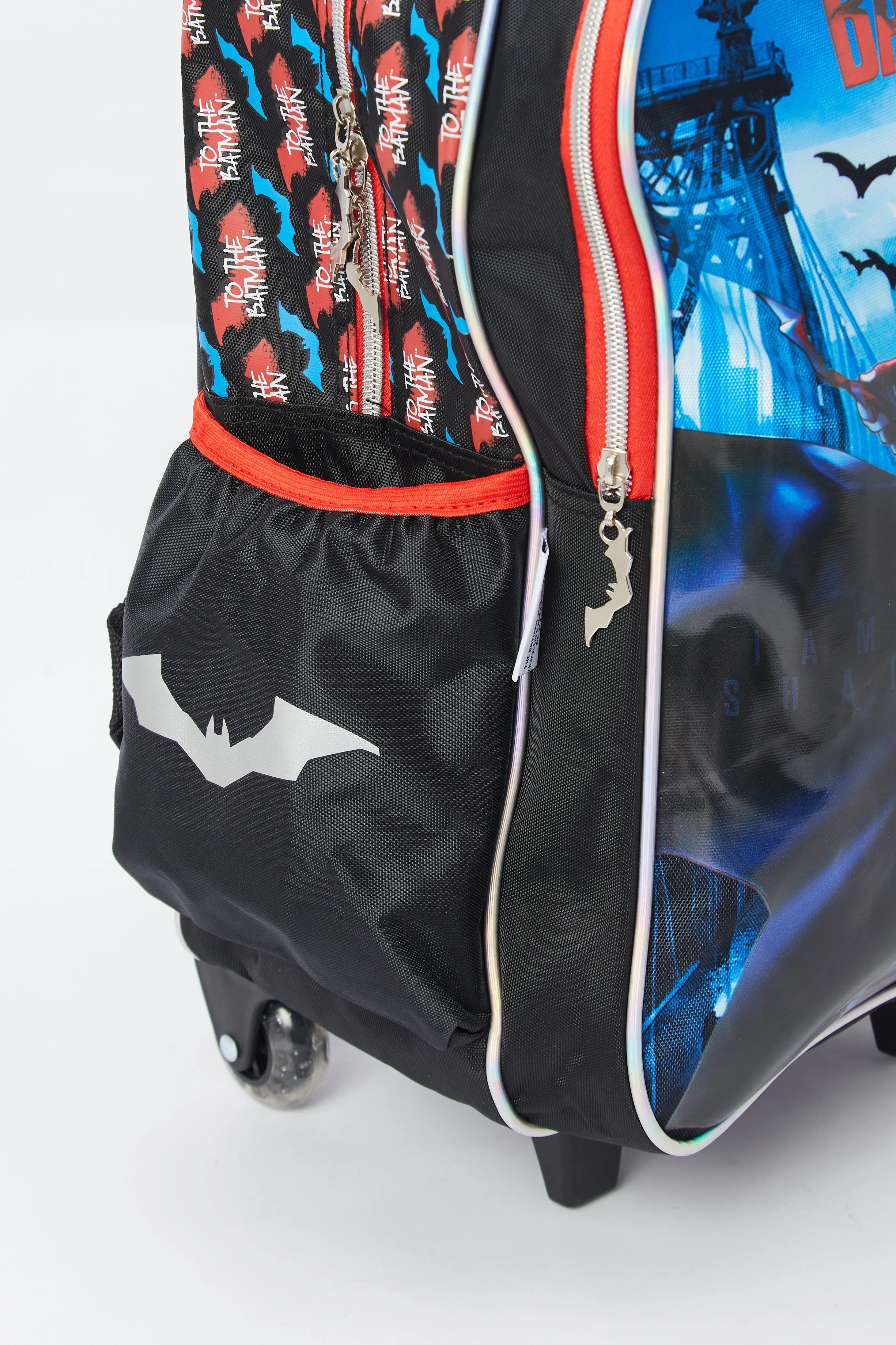 Boys Black And Red Batman Print 18" Trolley Bag