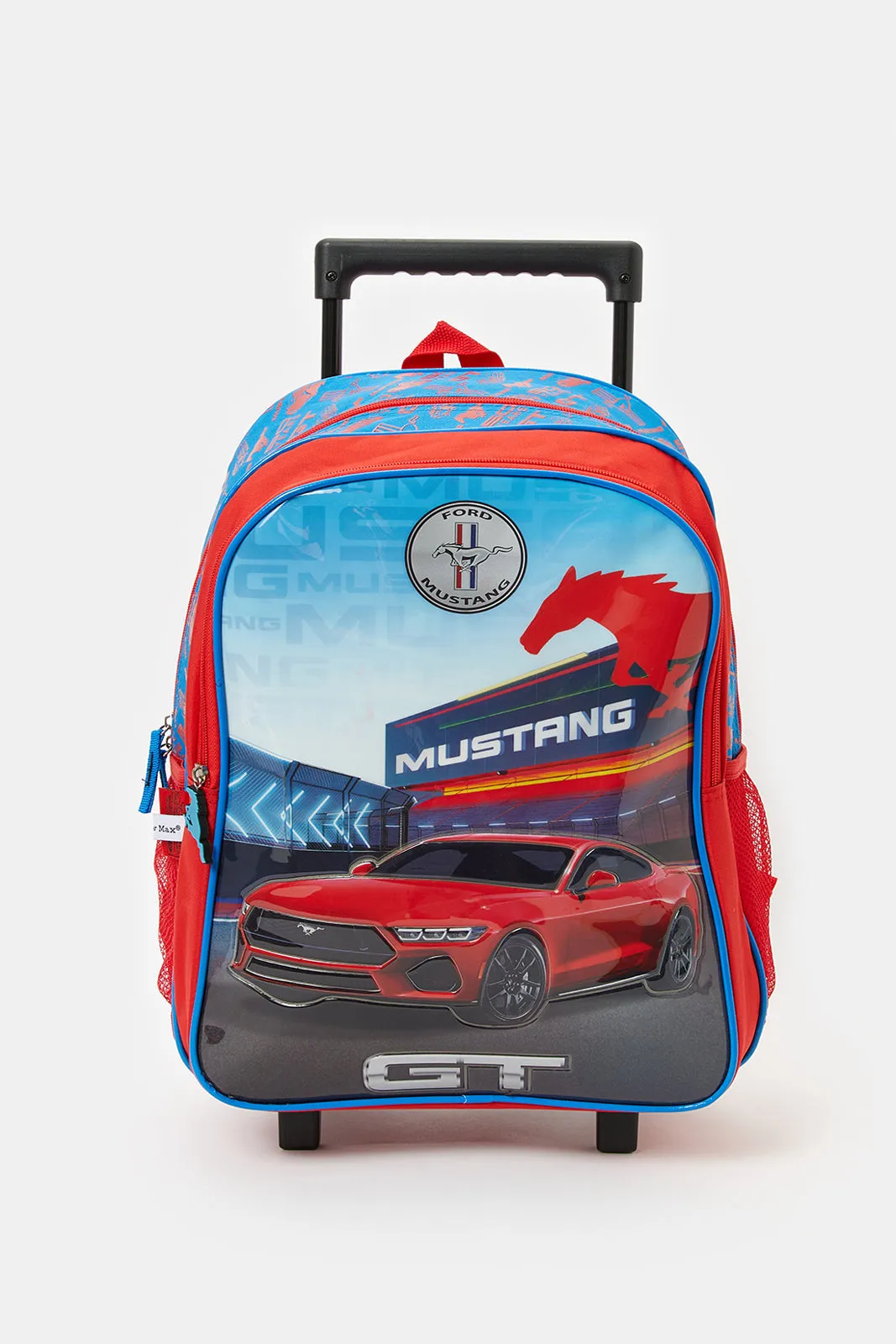 Boys Red Mustang Print Trolley Set (5 Piece)