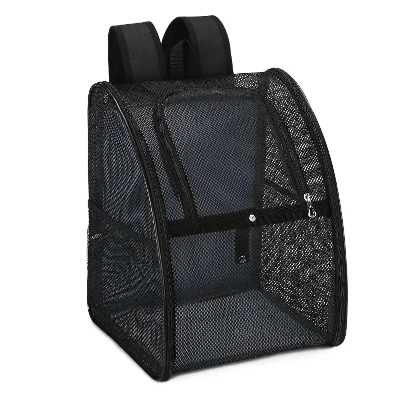 Breathable Mesh Pet Backpack for Small Dogs and Cats - Outdoor Travel Carrier