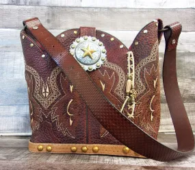 Bucket Bag Cowboy Boot Purse BK138