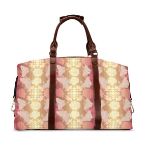 Butterfly and Roses on Geometric Classic Travel Bag