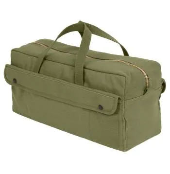 Canvas Jumbo Tool Bag With Brass Zipper