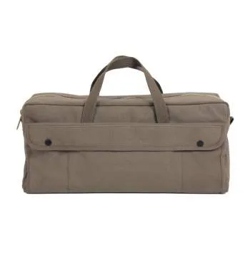 Canvas Jumbo Tool Bag With Brass Zipper