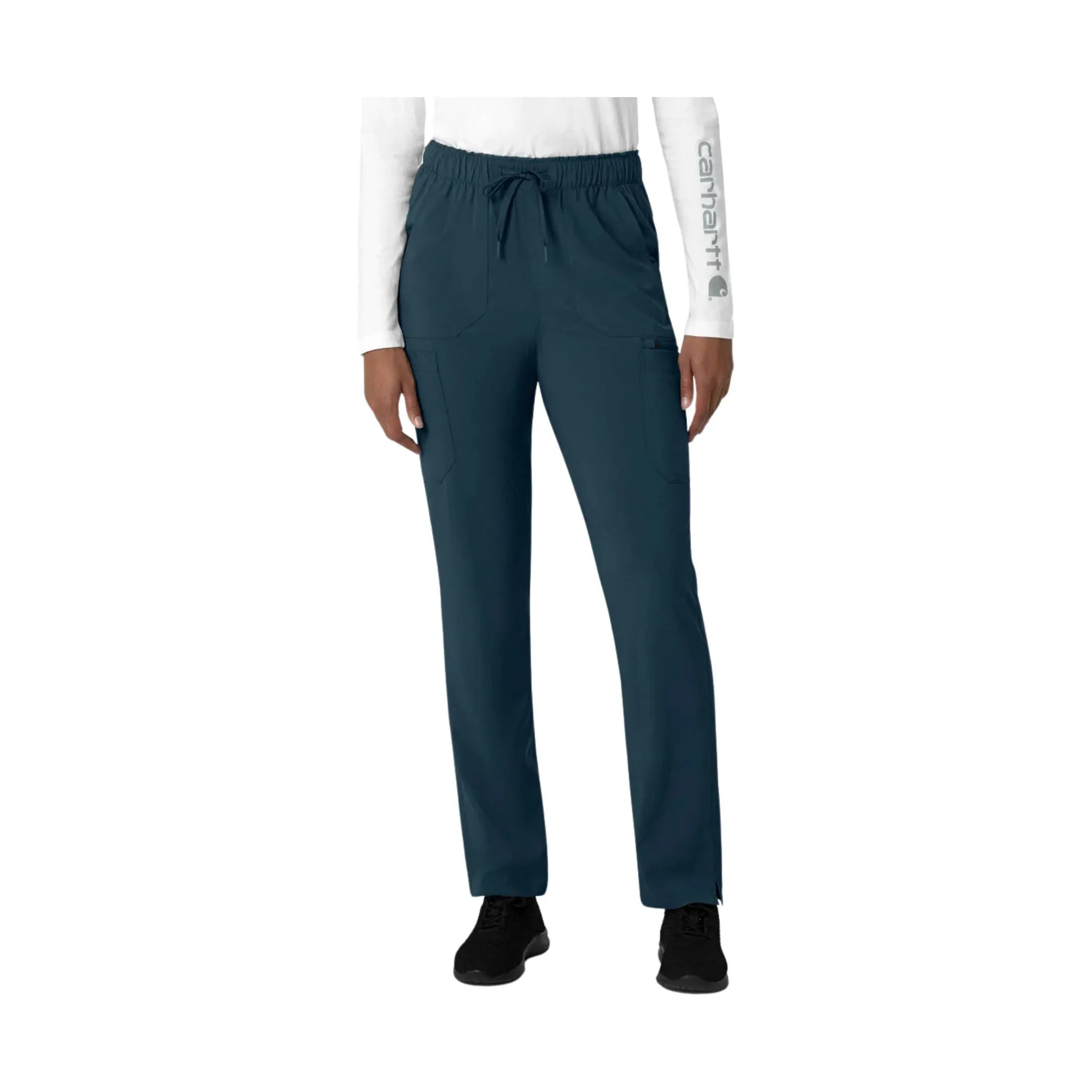 Carhartt Women's Force Cross Flex Straight Leg Cargo Scrub Pant - Navy