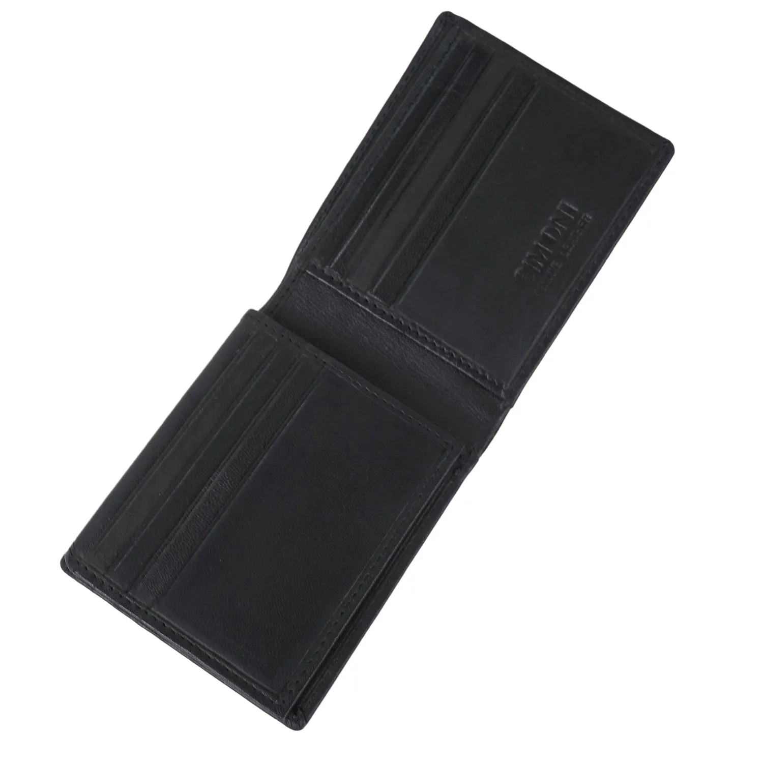 CIMONI Genuine Leather Classy Black Slim Travel Credit Cards Trendy Wallet for Men