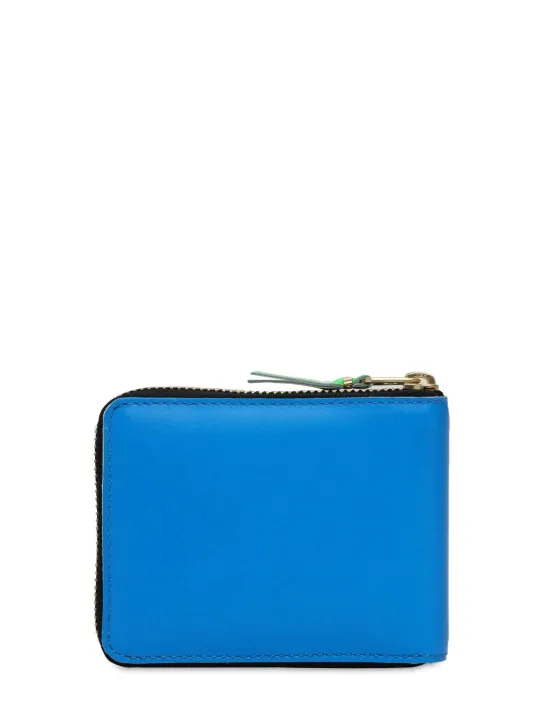 Comme des Garçons Wallet   Super fluo leather zip-around wallet 