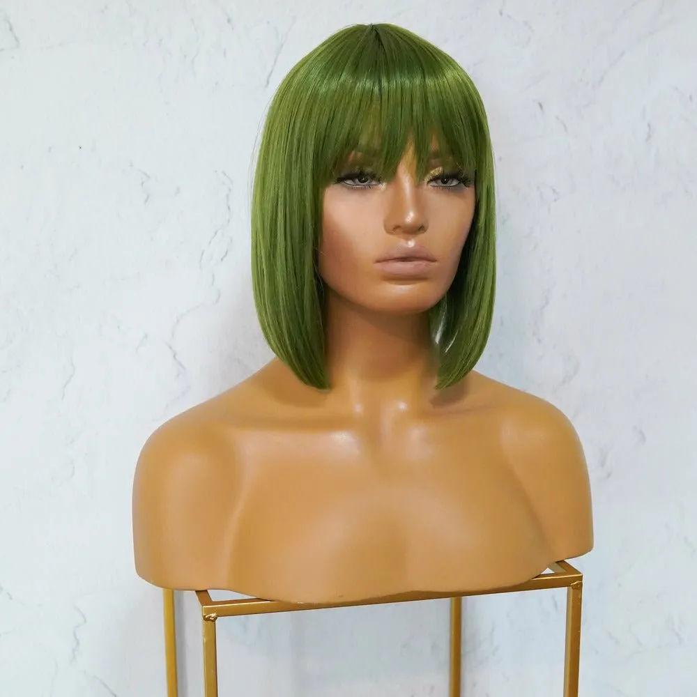 COURTNEY Green Fringe Wig