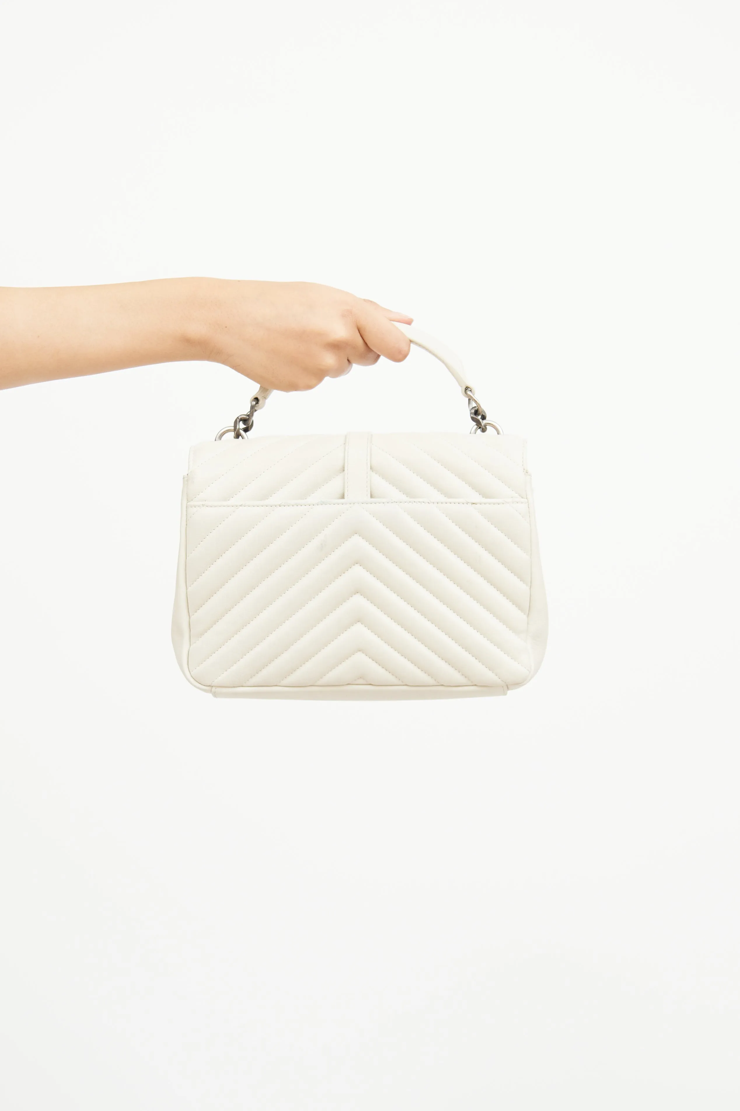 Cream Matelasse College Bag