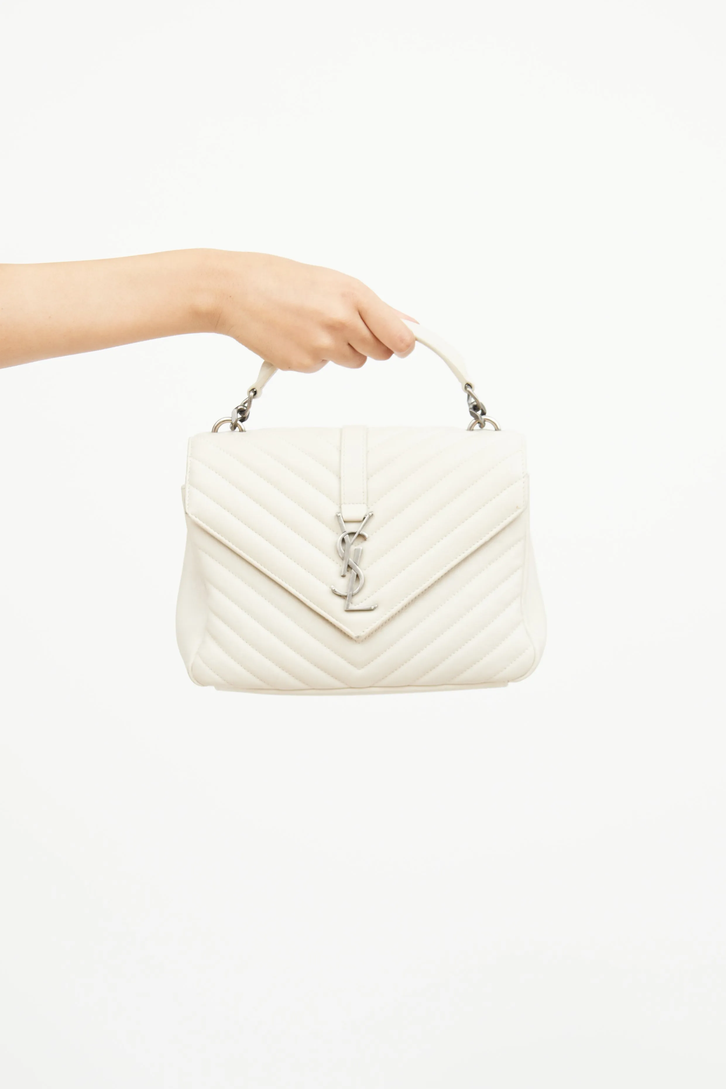 Cream Matelasse College Bag