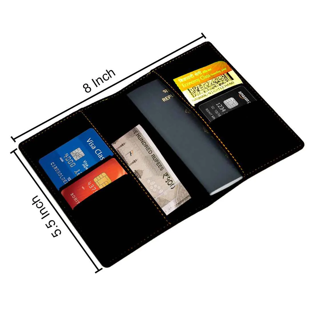 Customized Travel Wallet Passport Cover with Charm - Camera