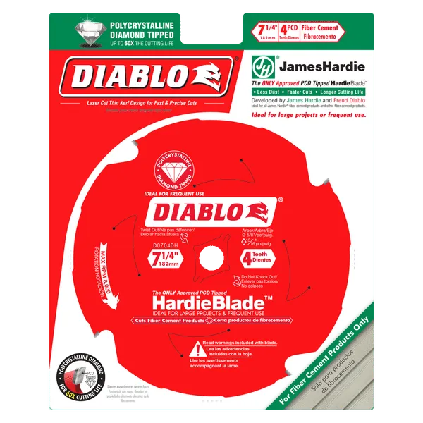 Diablo 7-1/4" x 4-T HardieBlade Saw Blade for Fiber Cement