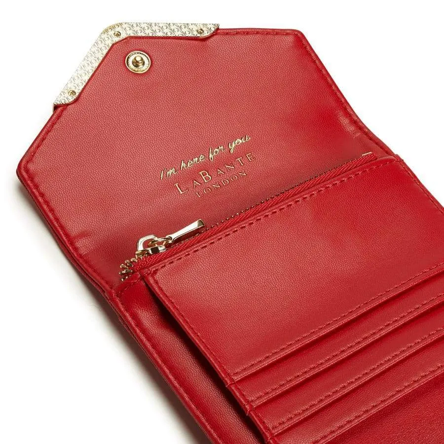 Diana Vegan Leather Small Bifold Purse | Red