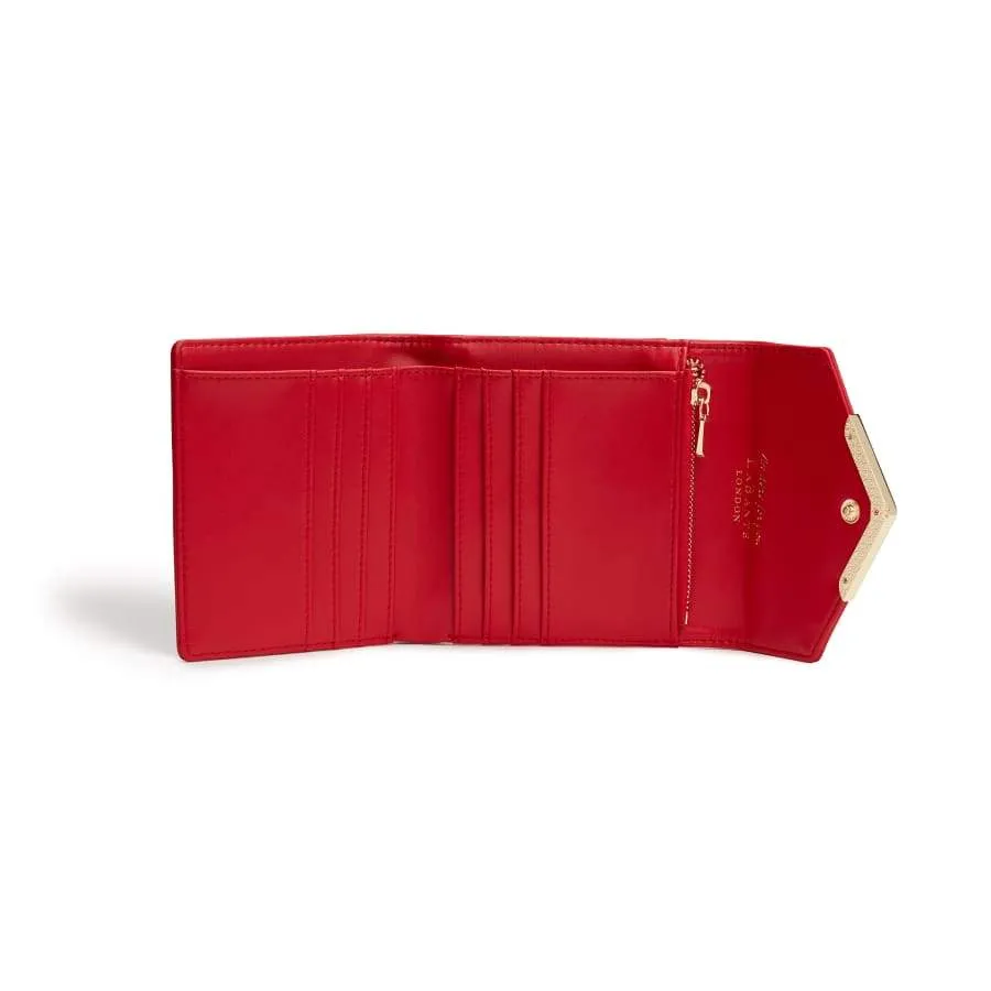 Diana Vegan Leather Small Bifold Purse | Red