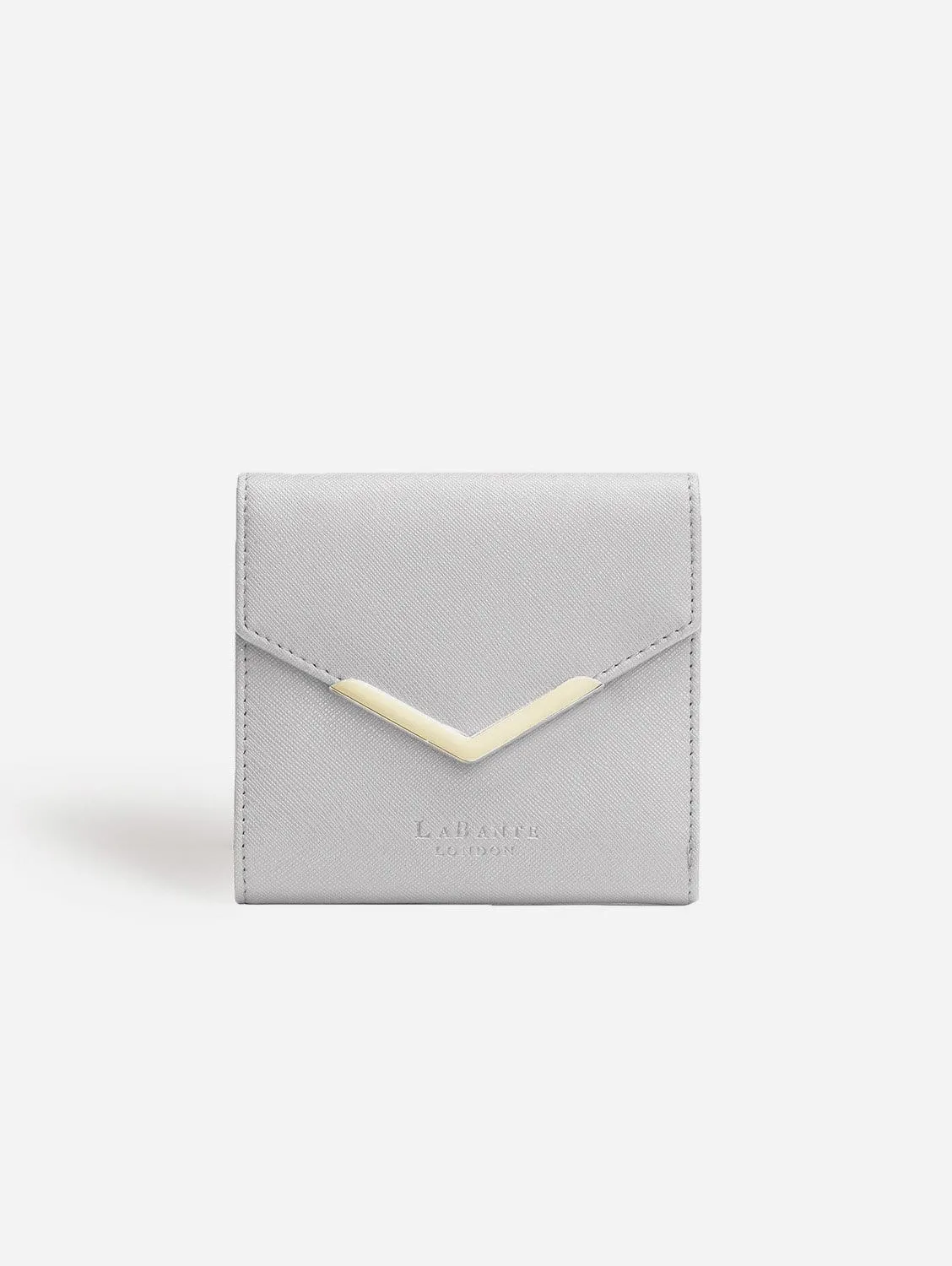 Diana Vegan Leather Small Bifold Purse | Silver