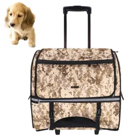 DODOPET Versatile Outdoor Two-Wheeled Pet Carrier Bag with Multiple Carry Options