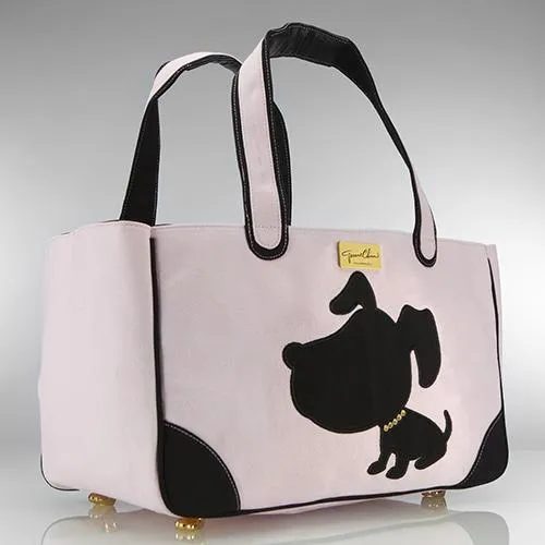 Doggie Style Rescue Me Tote Canvas Dog Carrier Pink