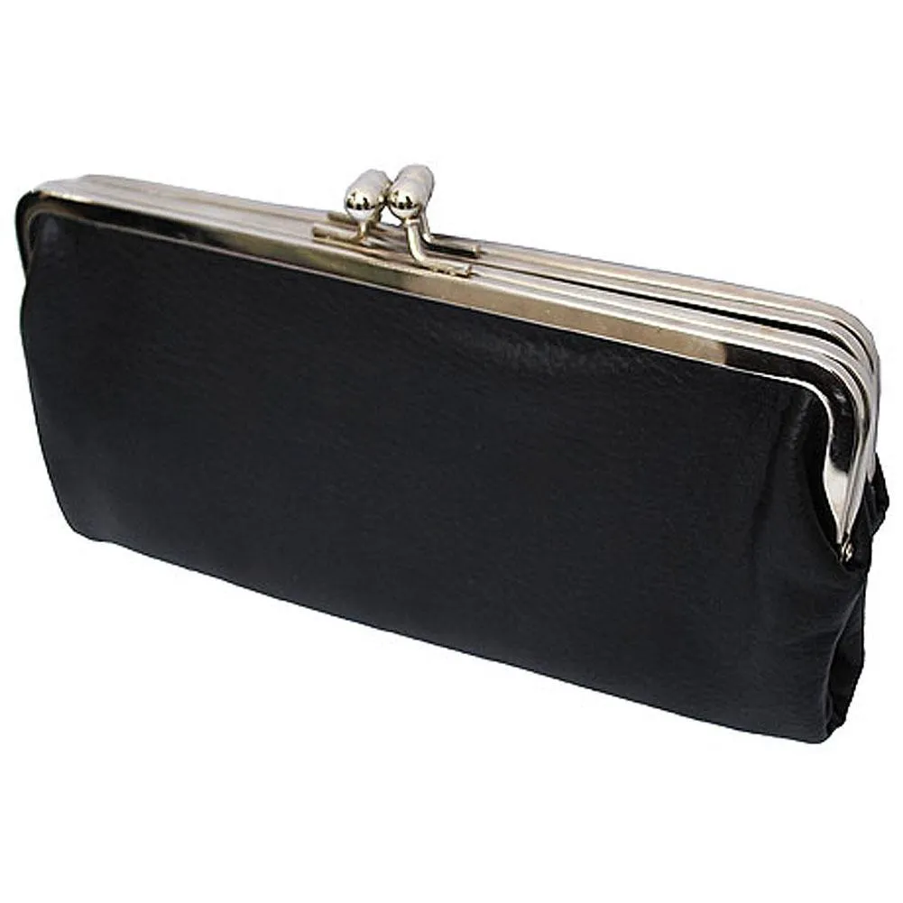 Double Frame Black NGIL Vintage Style Wallet