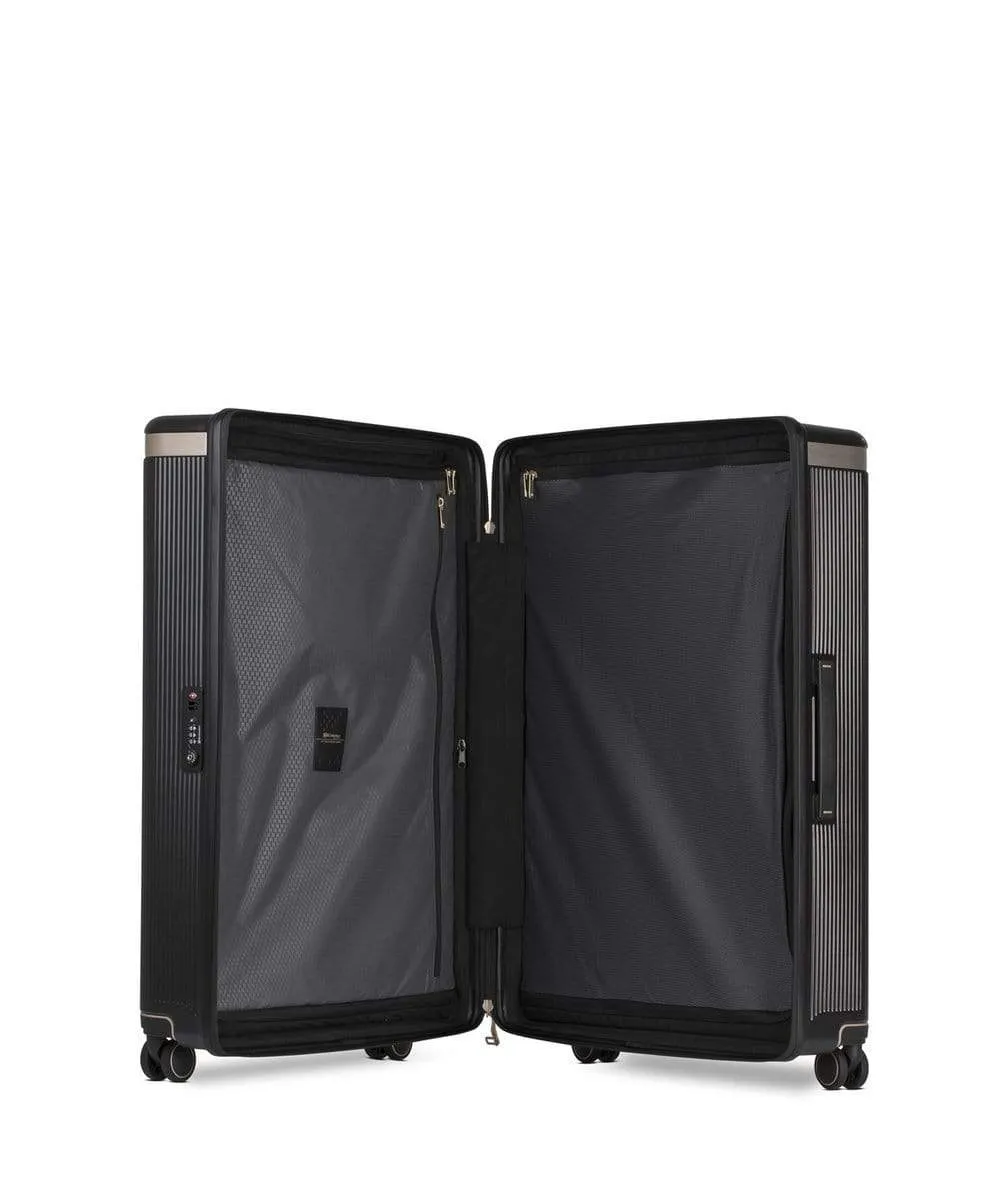 Echolac Dynasty 28" 4 Double Wheel Check-In Luggage Trolley Black-Gold - PC142 28 BLK/ GLD