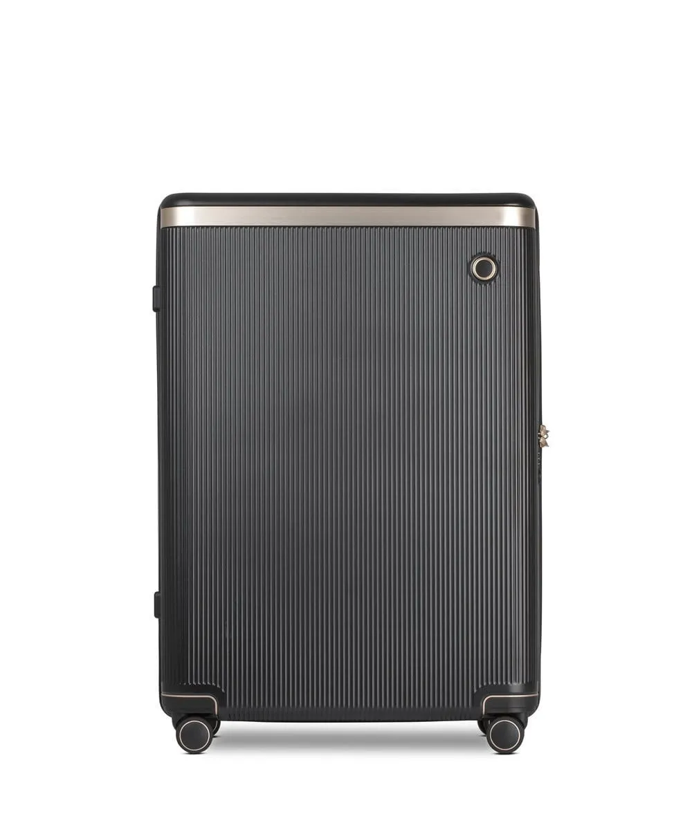 Echolac Dynasty 28" 4 Double Wheel Check-In Luggage Trolley Black-Gold - PC142 28 BLK/ GLD