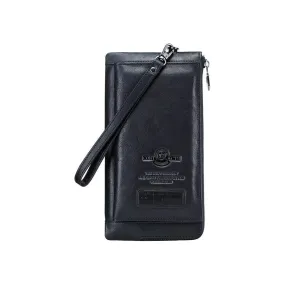 ElegantCow RFID Long Zipper Leather Clutch Wallet