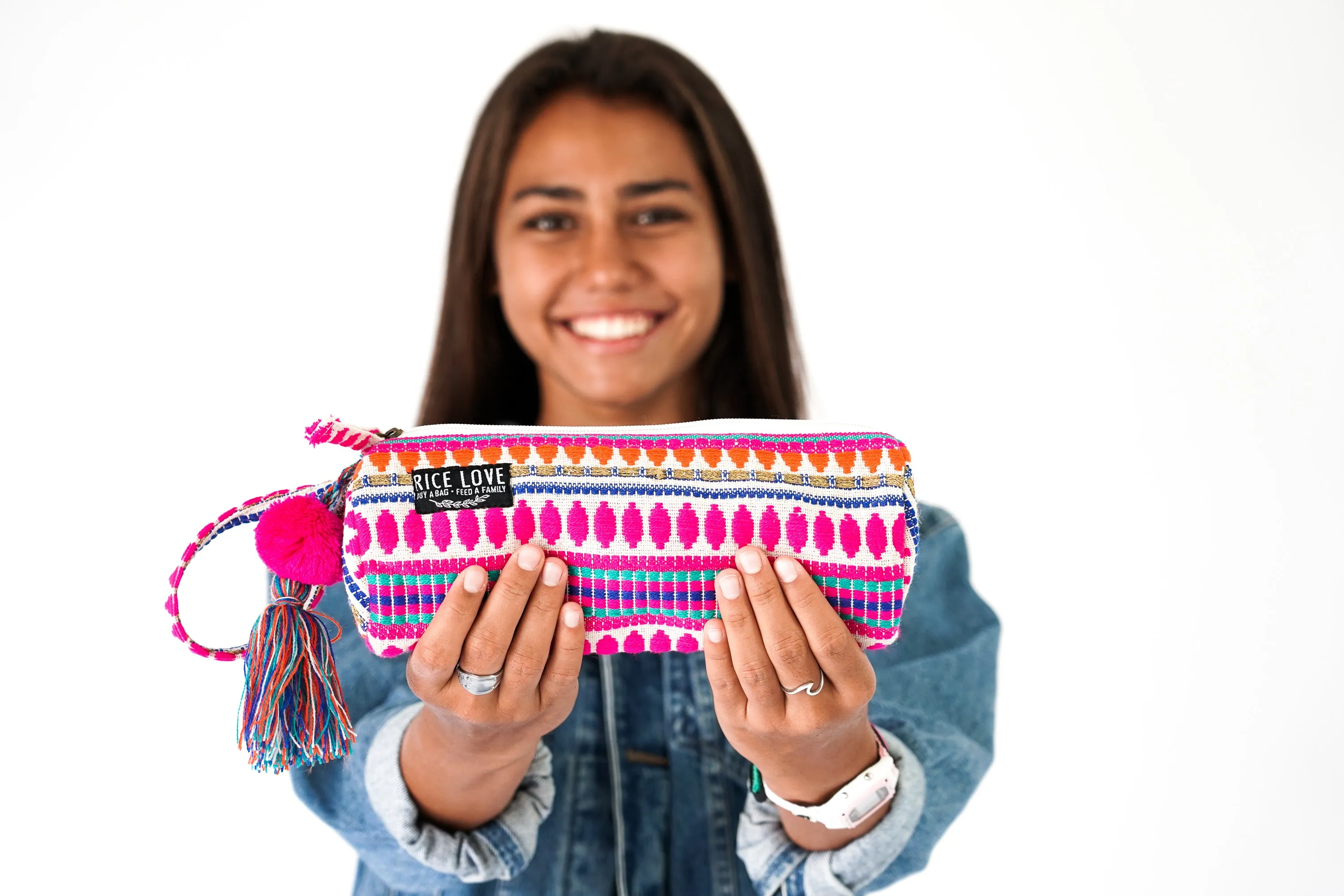 Embroidered Zipper Pouch - Arya